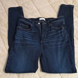 Blue Skinny Jeans with Faded Detailing